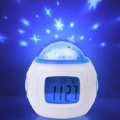 New Music Star Sky Projection Calendar Thermometer Digital Alarm Clock